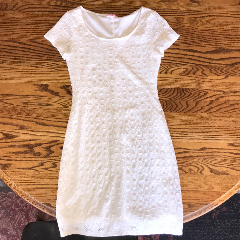 White Isaac Mizrahi bodycon dress
